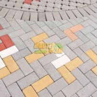 Тротуарная плитка Кирпич 200х100 Золотой мандарин брусчатка кирпич золотой мандарин 200х100 мм