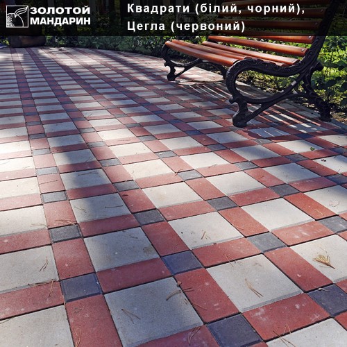 Тротуарна плитка Квадрат большой 200х200 Золотой мандарин Плитка квадрат 200х200