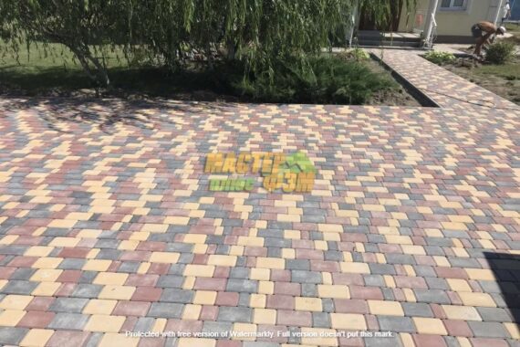 Укладка плитка старый город в Даниловке
