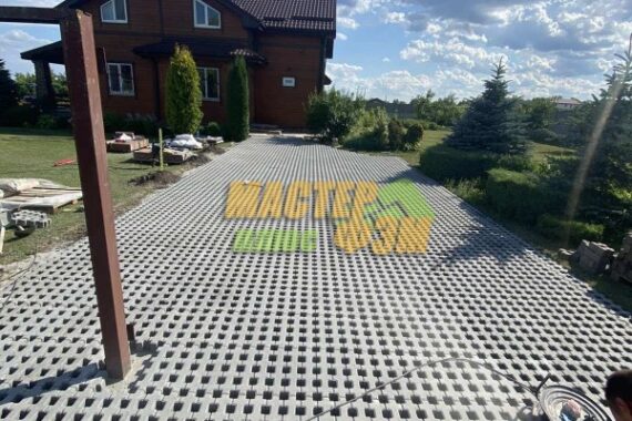 мощение тротуарной плитки парковочная решетка