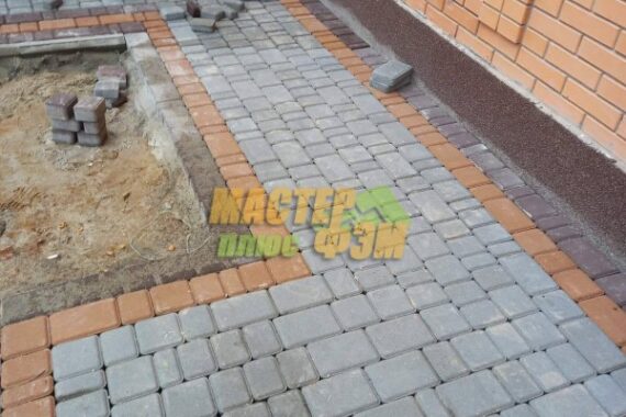 укладка тротуарной плитки старый город в глевахи