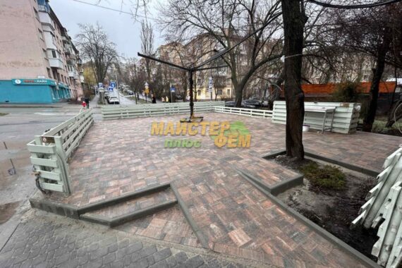 2024 Укладання тротуарної плитки Лайнстоун 30 Еспресо у Києві мощення пруківки лайнстоун еспрессо у києві