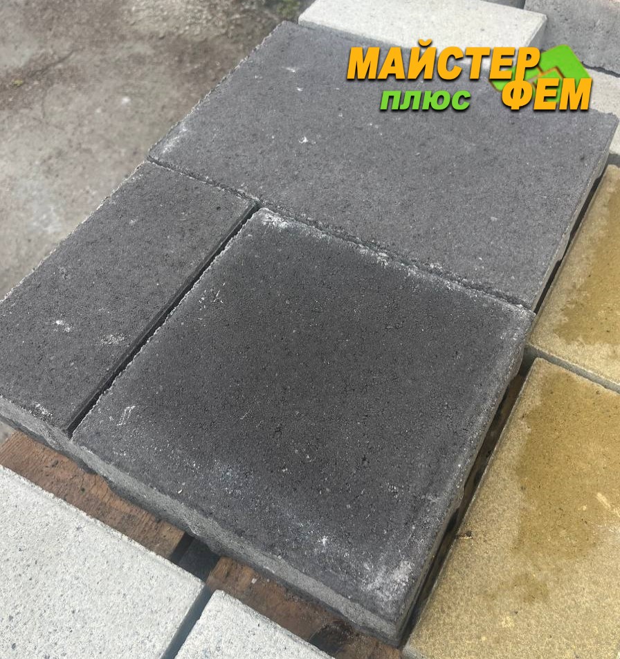 Тротуарная плитка Лайнстоун черный МегаБрук тротуарная плитка лайнстоун черный мегабрук